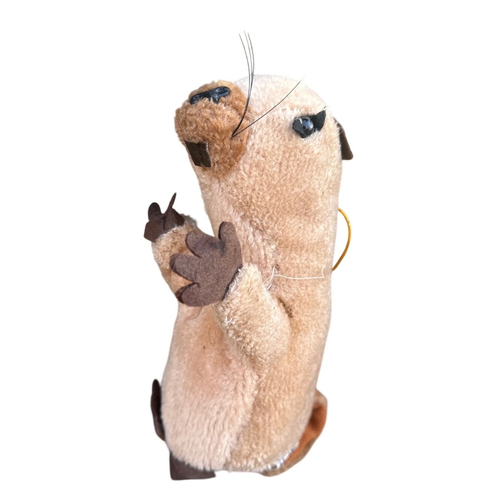 Vintage 1983 Danco Plush Beaver Stuffed Animal Tan Brown Retro Toy Collectible